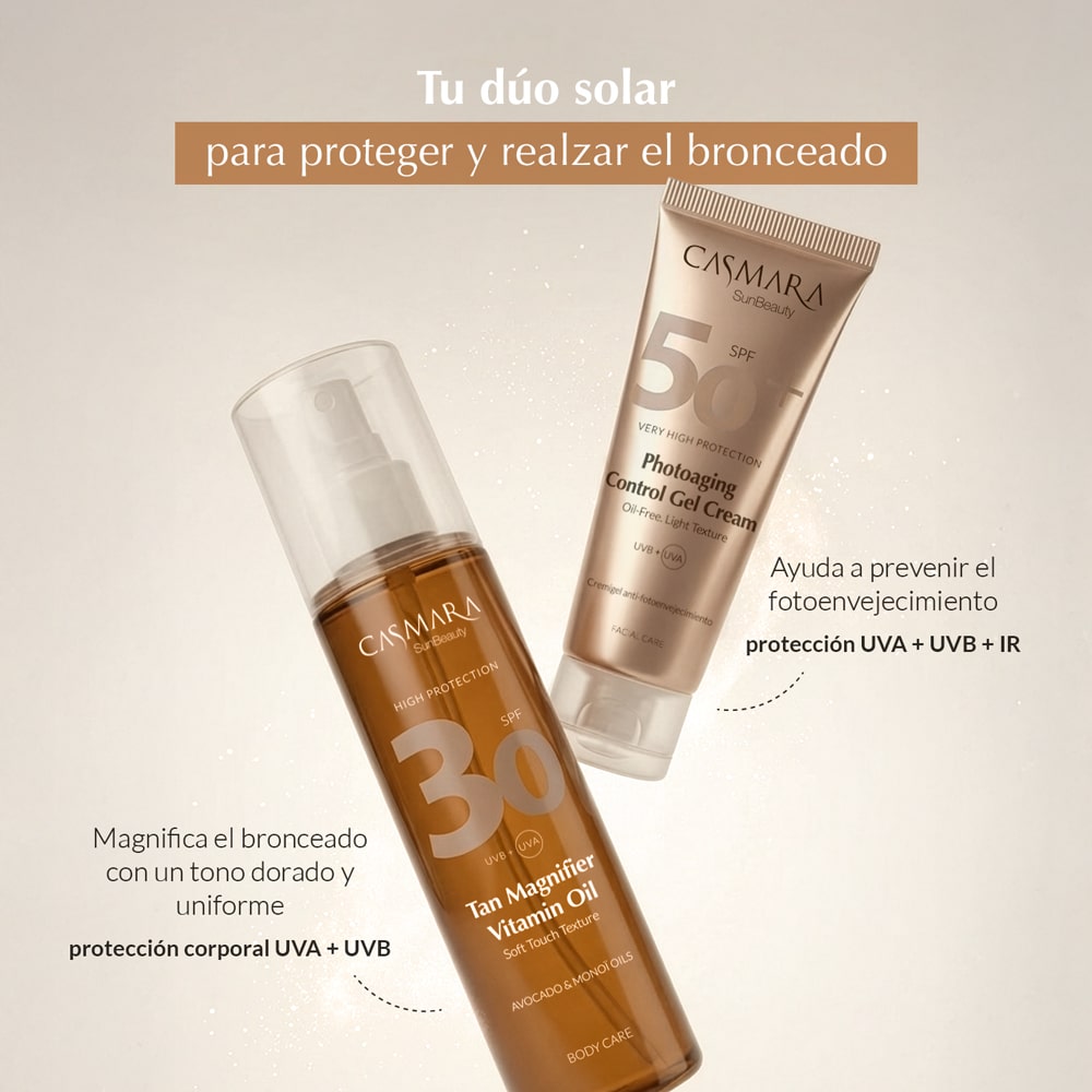 Sun Beauty Pack Photo – Aging Control Gel Cream + Tan Magnifier Vitamin Oil